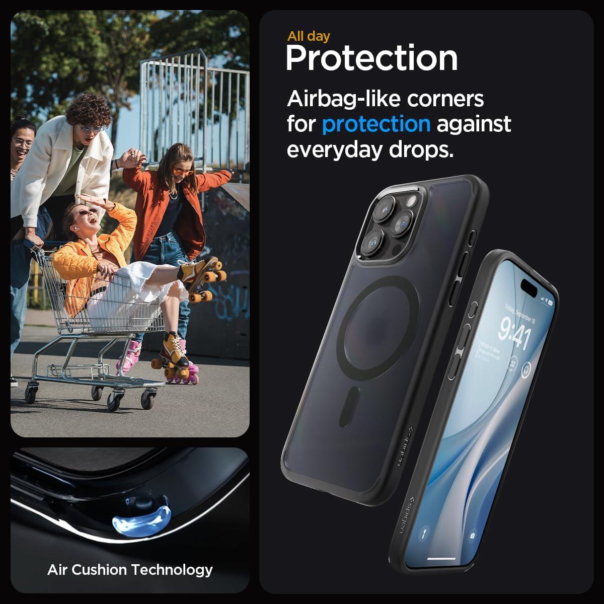 Spigen® Ultra Hybrid™ (MagFit) ACS06720 iPhone 15 Pro Case - Frost Black