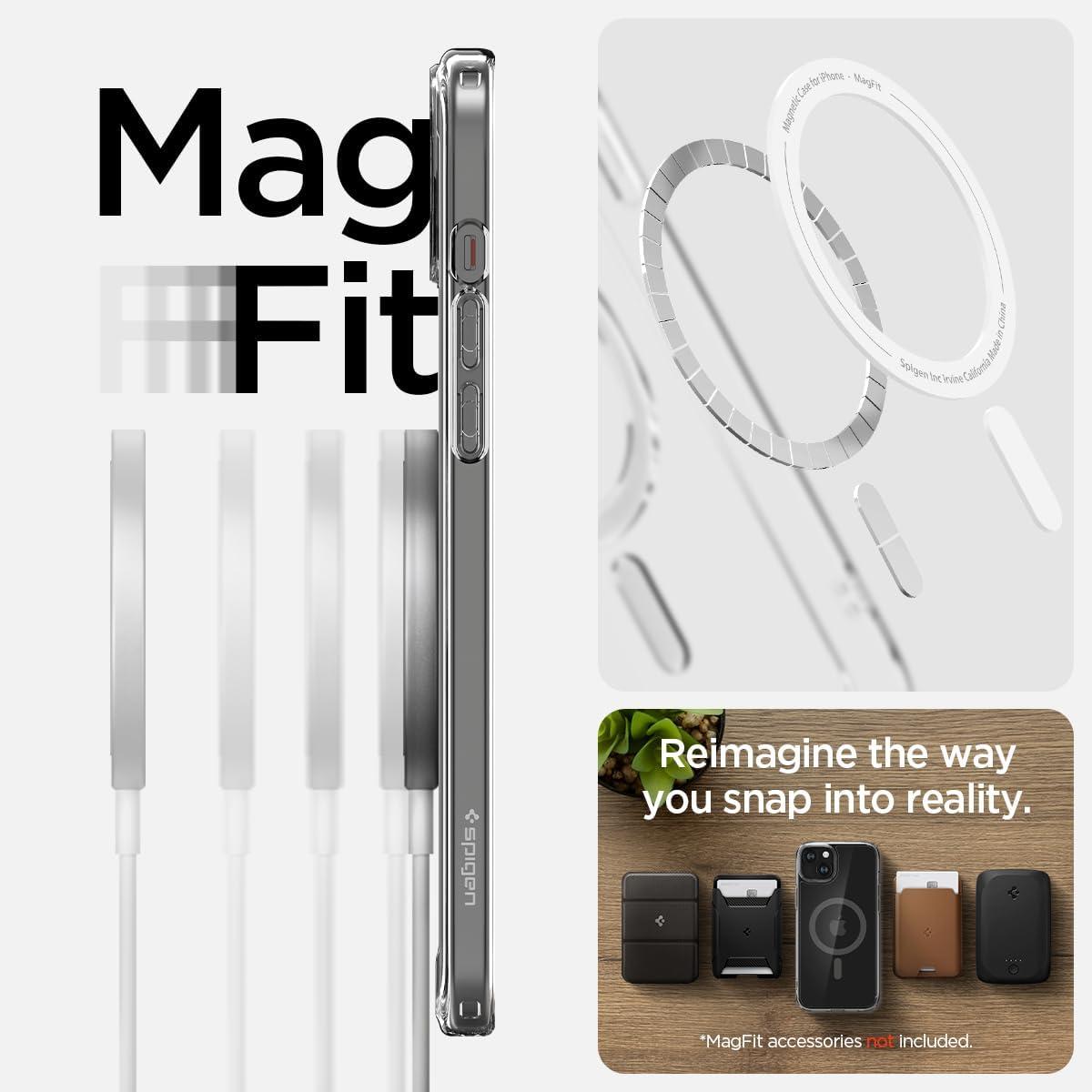 Spigen® Ultra Hybrid™ (MagFit) ACS06804 iPhone 15 Case - Graphite