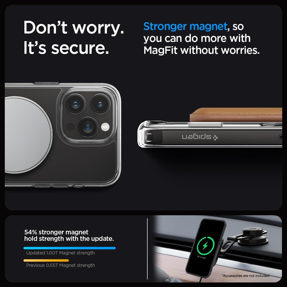 Spigen® Ultra Hybrid™ S (MagFit) ACS06584 iPhone 15 Pro Max Case - Graphite