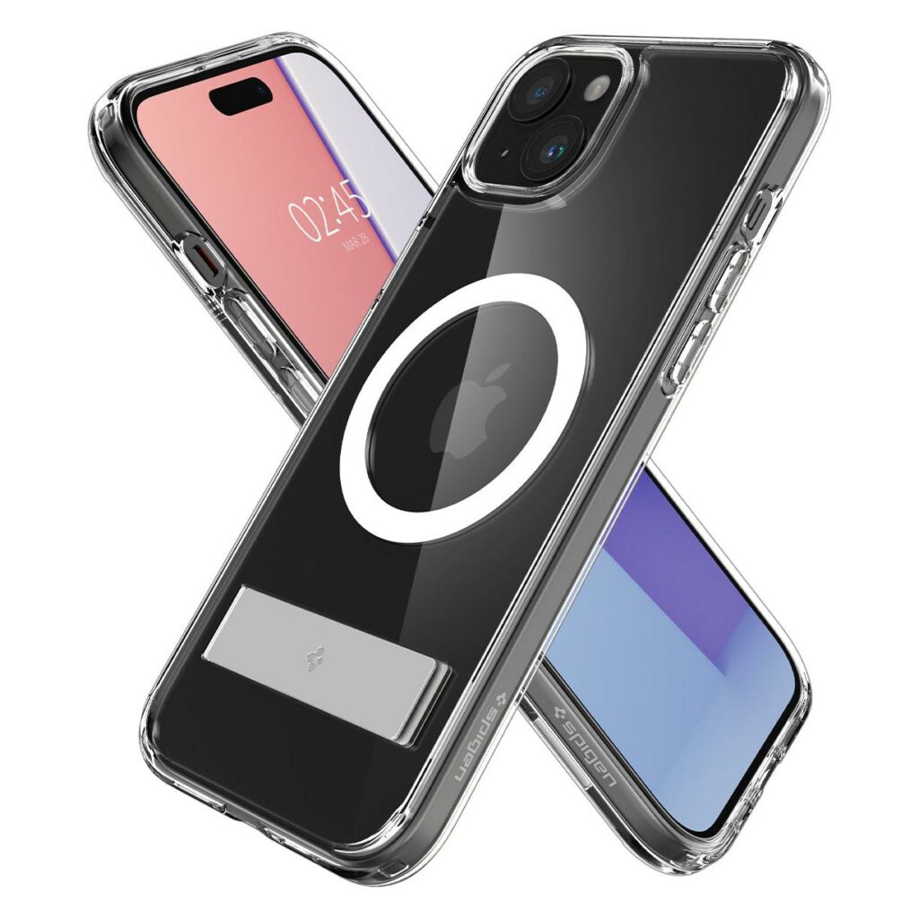 Spigen® Ultra Hybrid™ S (MagFit) ACS06665 iPhone 15 Plus Case - Crystal Clear