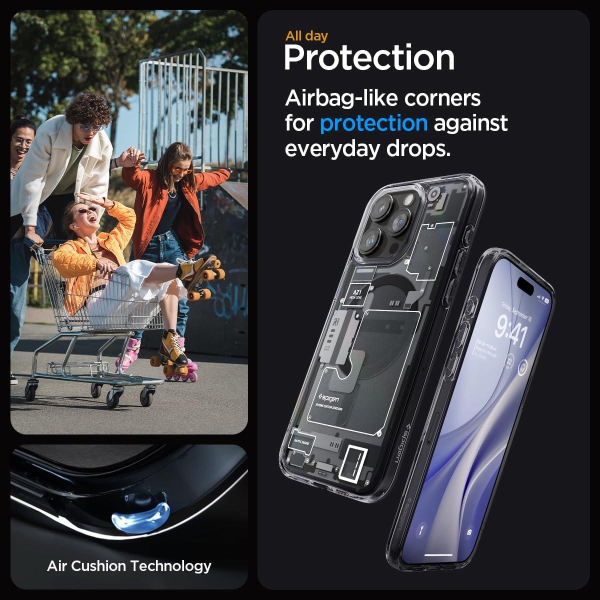 Spigen® Ultra Hybrid™ Zero One (MagFit) ACS06582 iPhone 15 Pro Max Case - Black