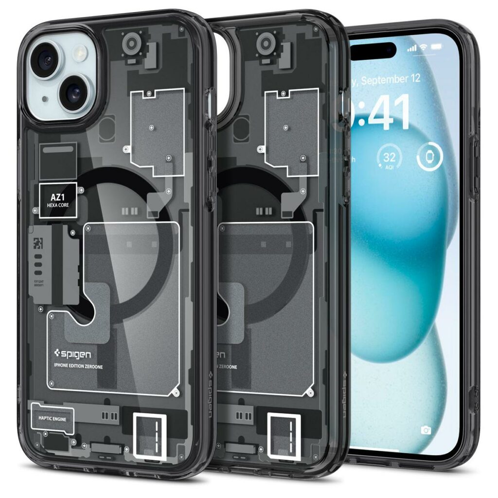Spigen® Ultra Hybrid™ Zero One (MagFit) ACS06664 iPhone 15 Plus Case - Black