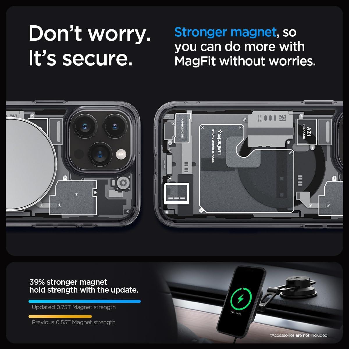Spigen® Ultra Hybrid™ Zero One (MagFit) ACS06721 iPhone 15 Pro Case - Black