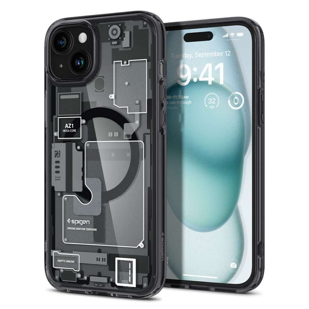 Spigen® Ultra Hybrid™ Zero One (MagFit) ACS06806 iPhone 15 Case - Black