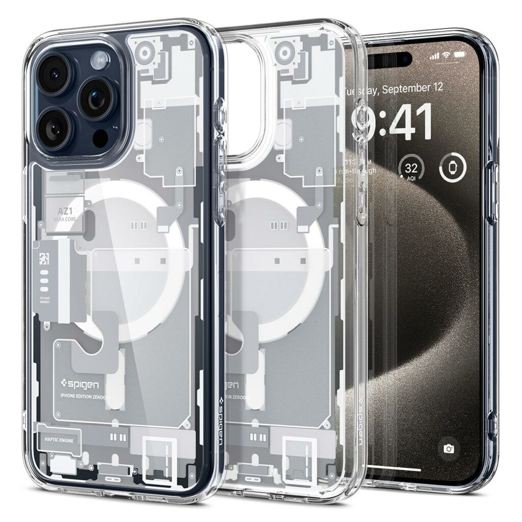 Spigen® Ultra Hybrid™ Zero One (MagFit) ACS07034 iPhone 15 Pro Max Case - White