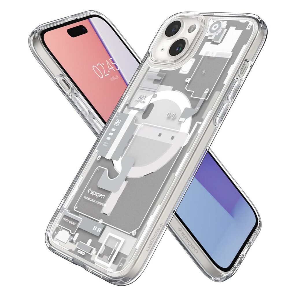 Spigen® Ultra Hybrid™ Zero One (MagFit) ACS07037 iPhone 15 Case - White