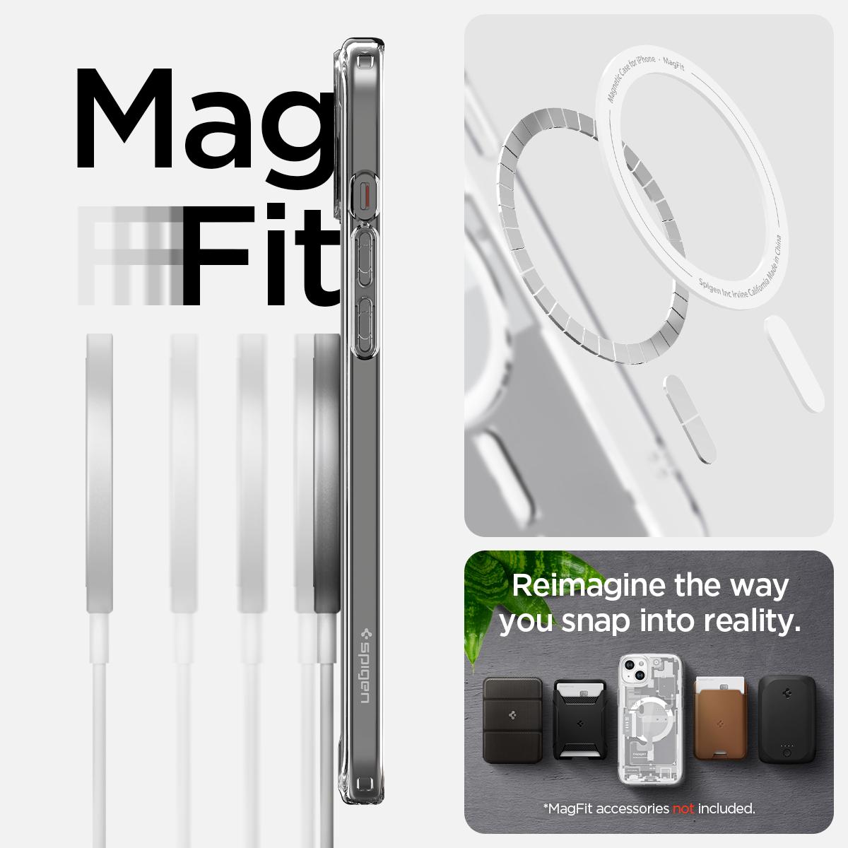 Spigen® Ultra Hybrid™ Zero One (MagFit) ACS07037 iPhone 15 Case - White