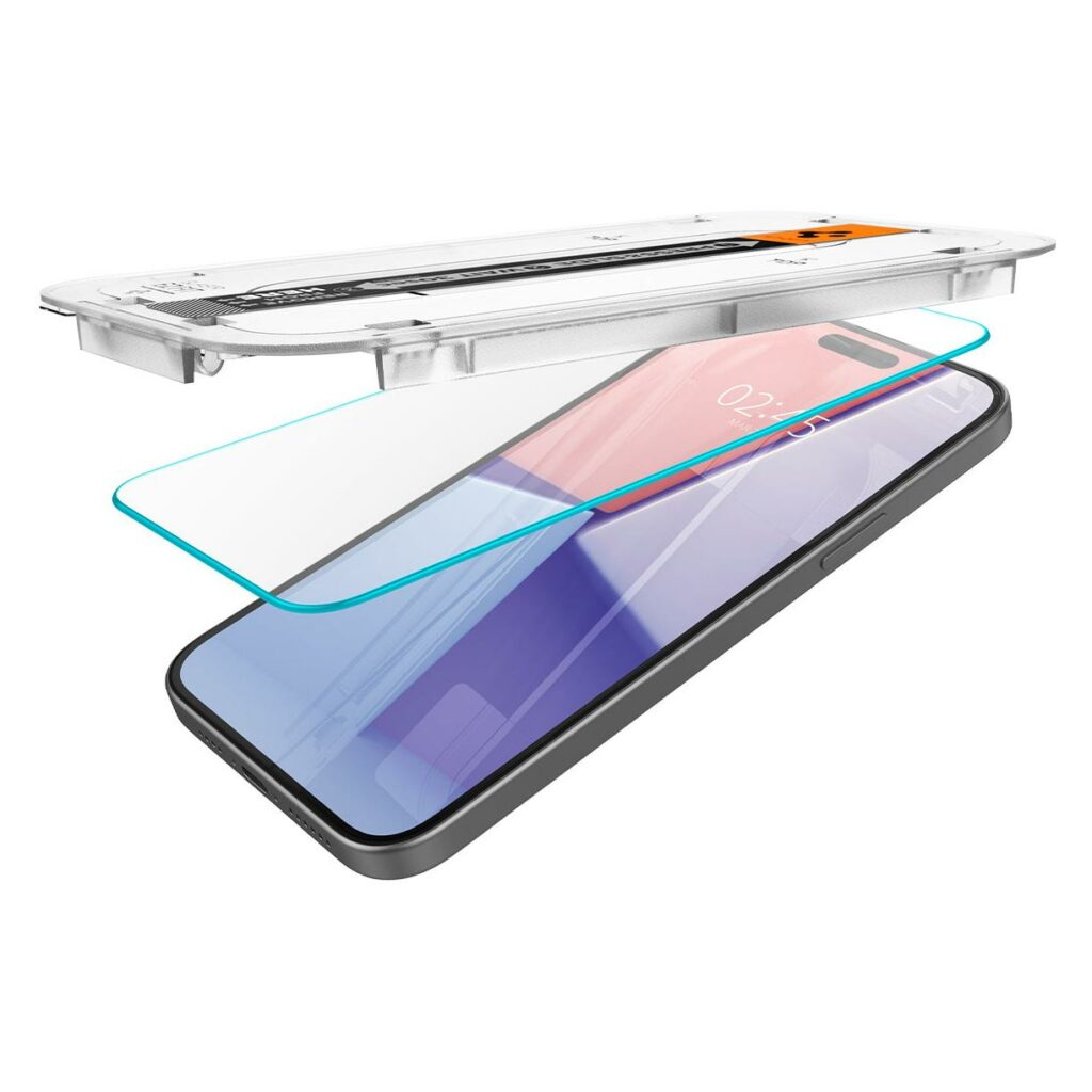 Spigen® (x2.Pack) GLAS.tR™ EZ FIT™ AGL06883 iPhone 15 Plus Premium Tempered Glass Screen Protector