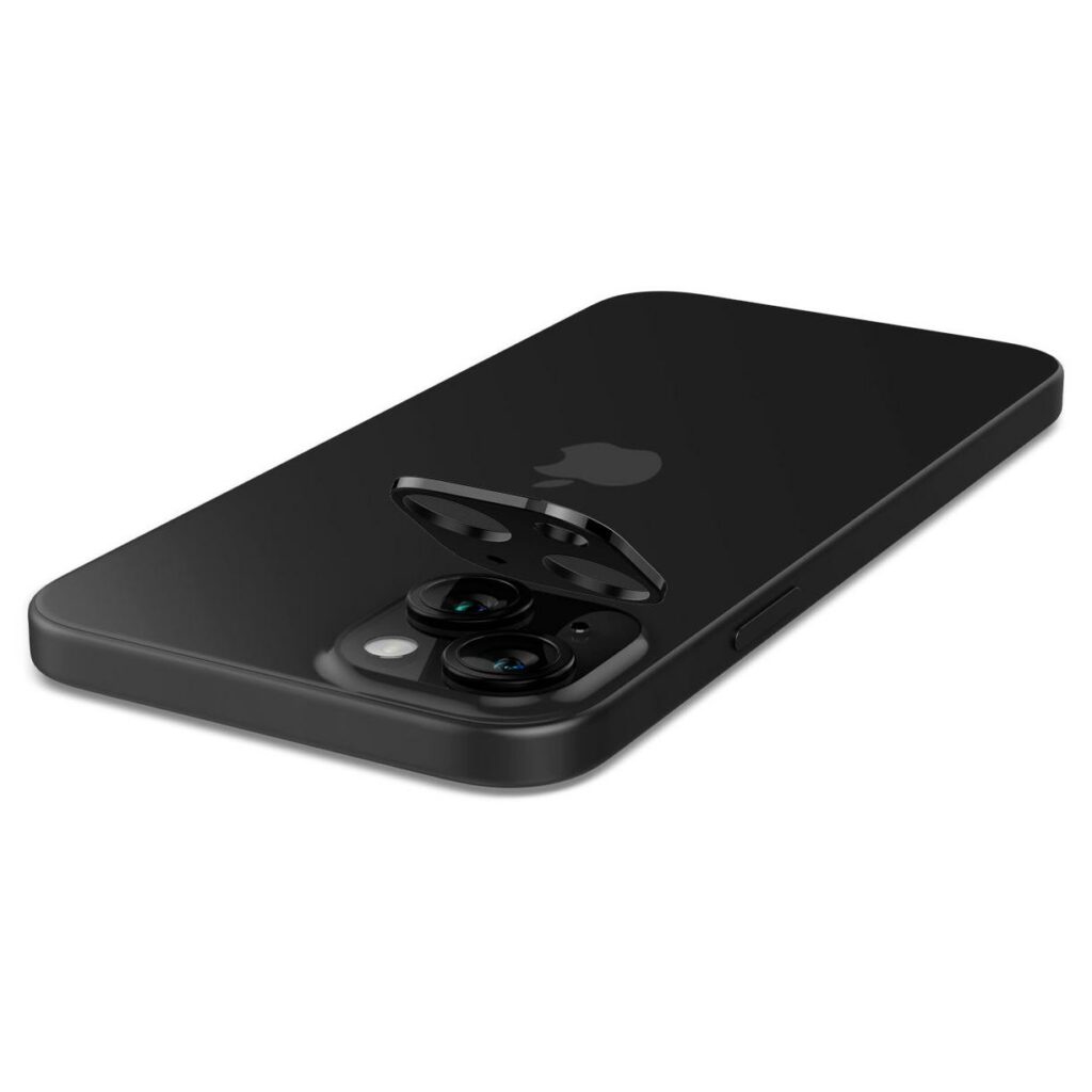 Spigen® (x2.Pack) GLAS.tR™ OPTIK AGL06917 iPhone 15 / 15 Plus Premium Tempered Glass Camera Lens Protector – Black