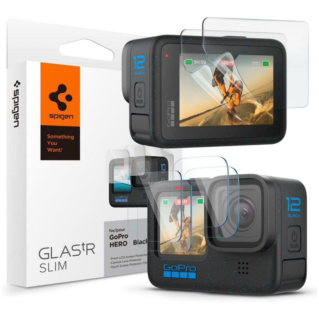 Spigen® GLAS.tR™ SLIM AGL03045 GoPro Hero 12 / 11 / 10 / 9 Premium Tempered Glass Screen Protector