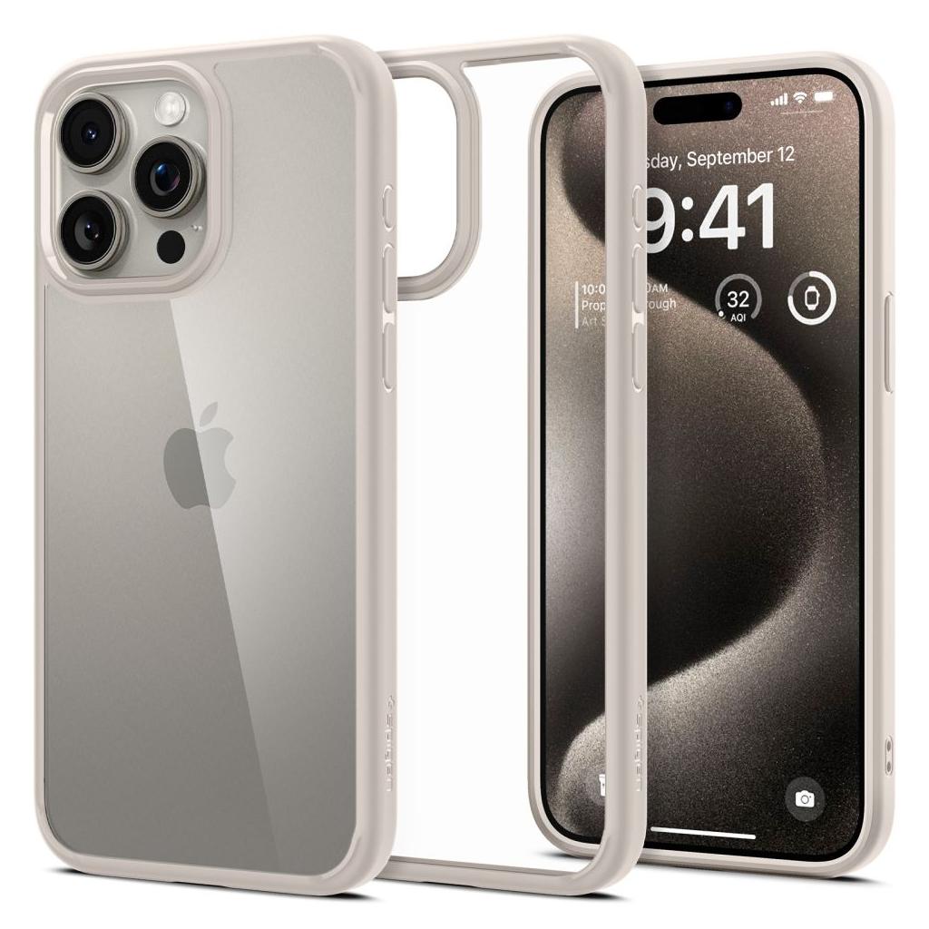 Spigen® Ultra Hybrid™ ACS07209 iPhone 15 Pro Max Case - Natural Titanium
