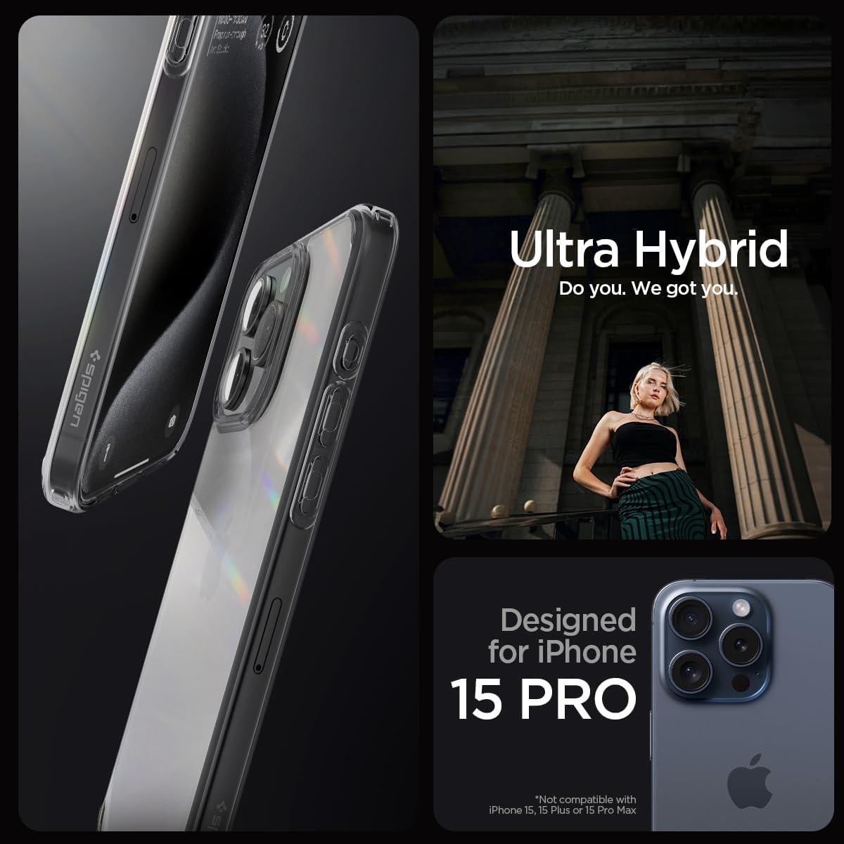 Spigen® Ultra Hybrid™ ACS07213 iPhone 15 Pro Case - Space Crystal