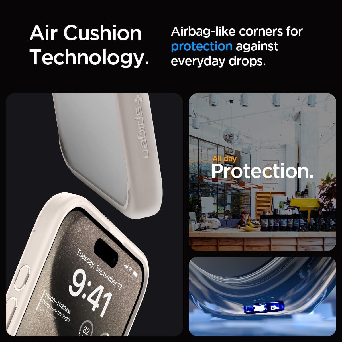 Spigen® Ultra Hybrid™ ACS07214 iPhone 15 Pro Case - Natural Titanium