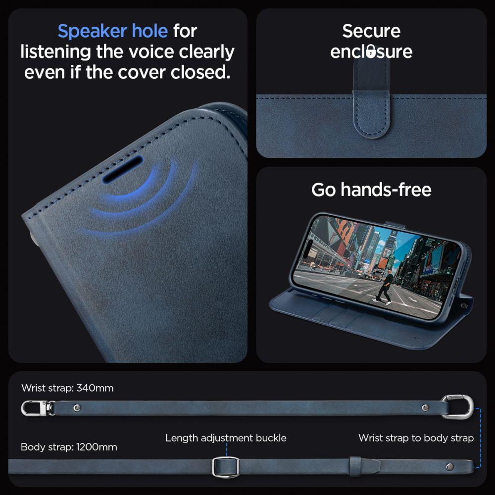 Spigen® Wallet S™ Pro ACS06606 iPhone 15 Pro Max Case – Navy