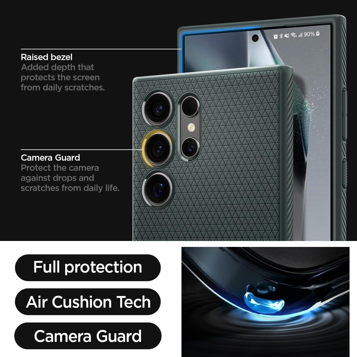 Spigen® Liquid Air™ ACS07288 Samsung Galaxy S24 Ultra Case - Abyss Green