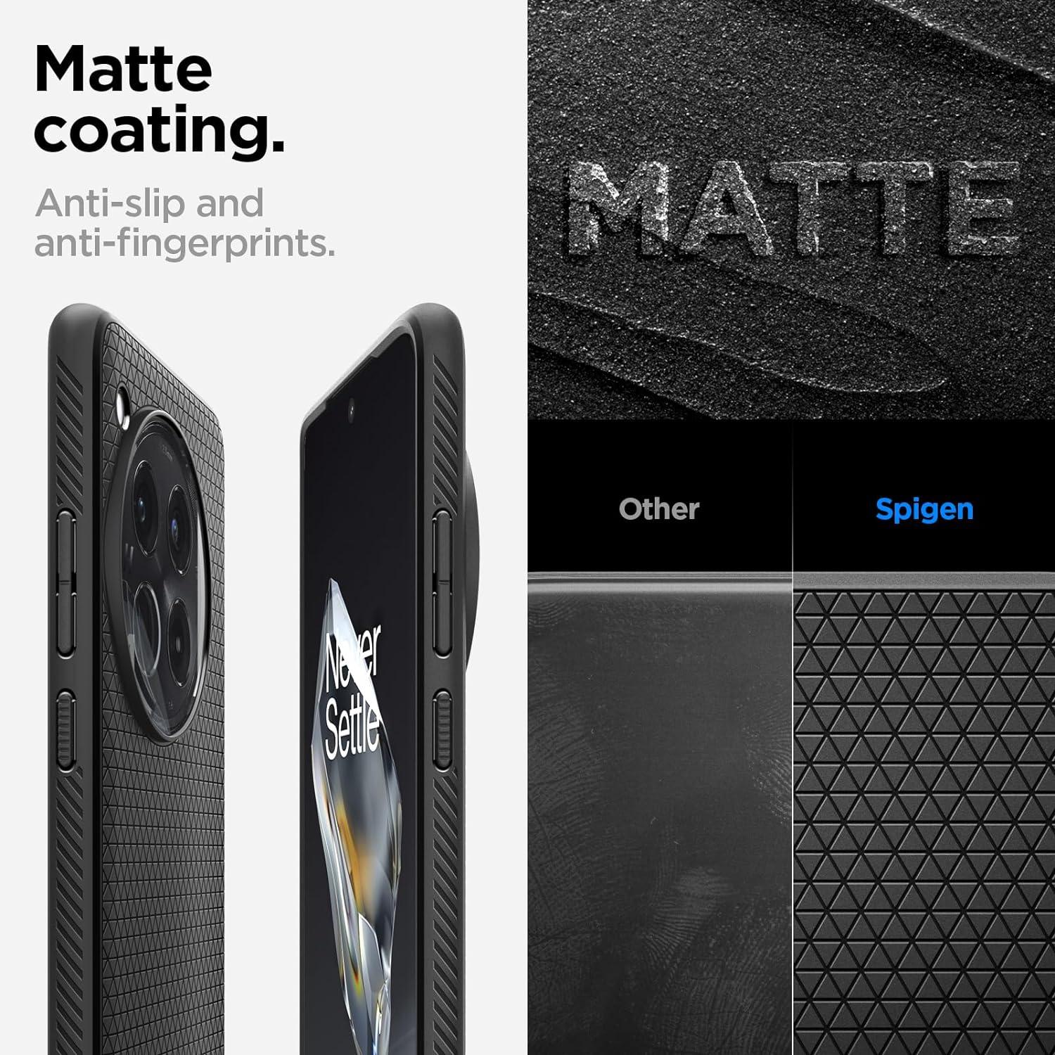 Spigen® Liquid Air™ ACS07375 OnePlus 12 Case - Matte Black