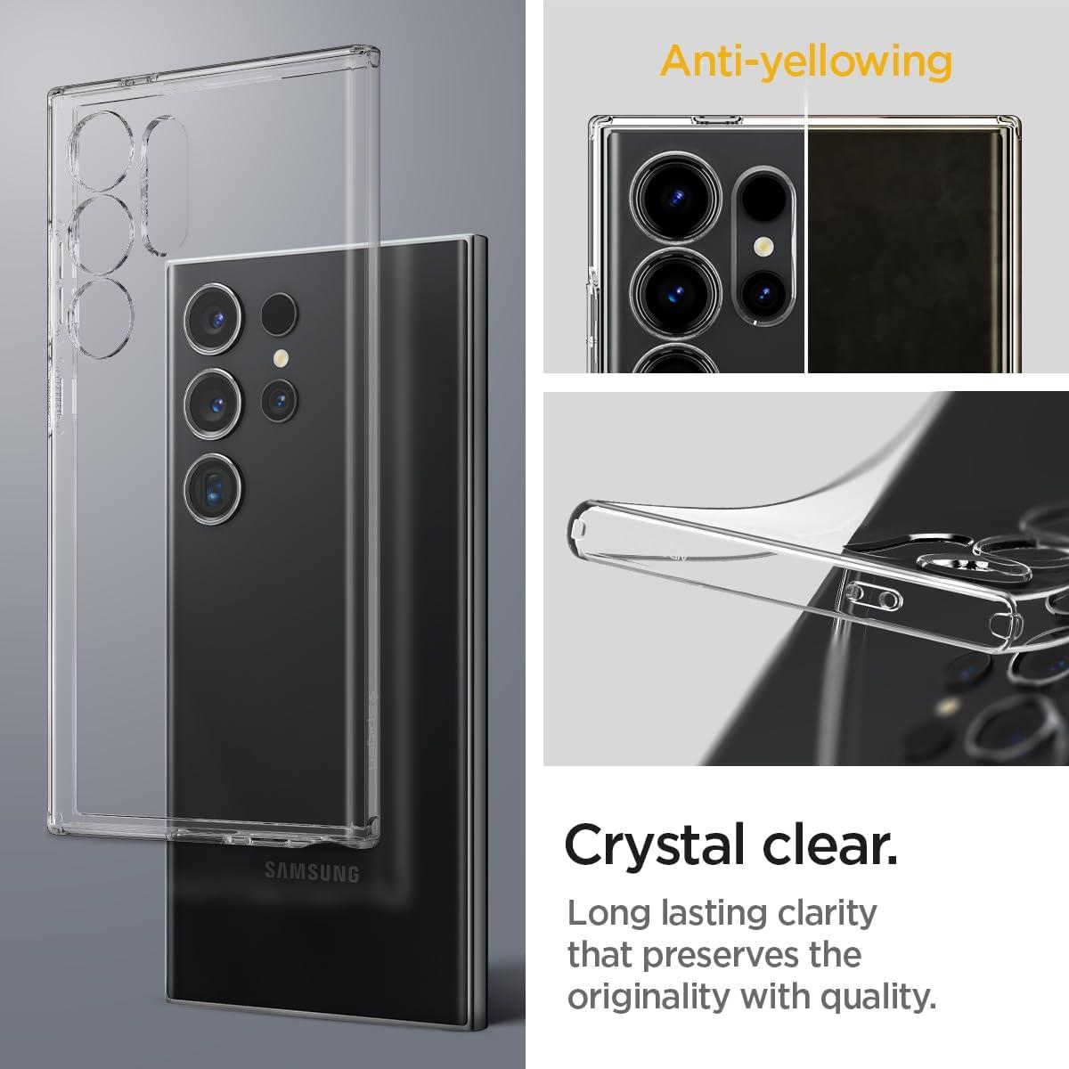 Spigen® Liquid Crystal™ ACS07283 Samsung Galaxy S24 Ultra Case - Crystal Clear