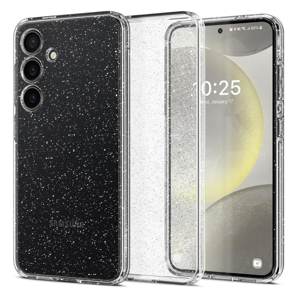 Spigen® Liquid Crystal™ Glitter ACS07345 Samsung Galaxy S24 Case - Crystal Quartz