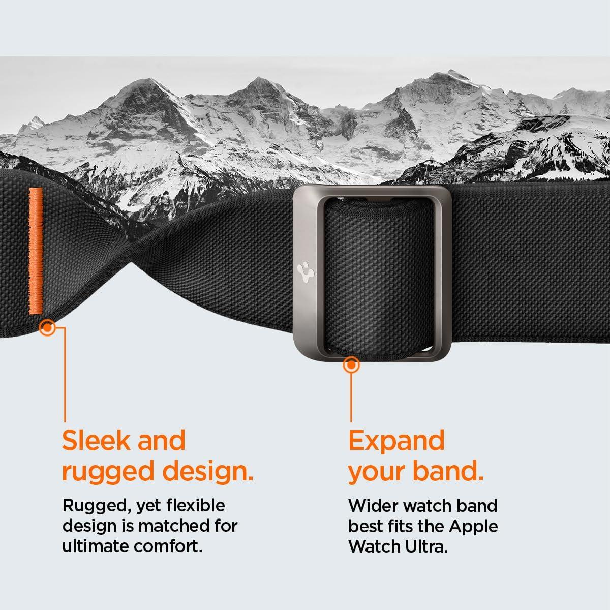 Spigen® Lite Fit™ Pro ACS07104 Apple Watch Ultra 2 | Ultra (49mm) | Case / Band – Matte Black