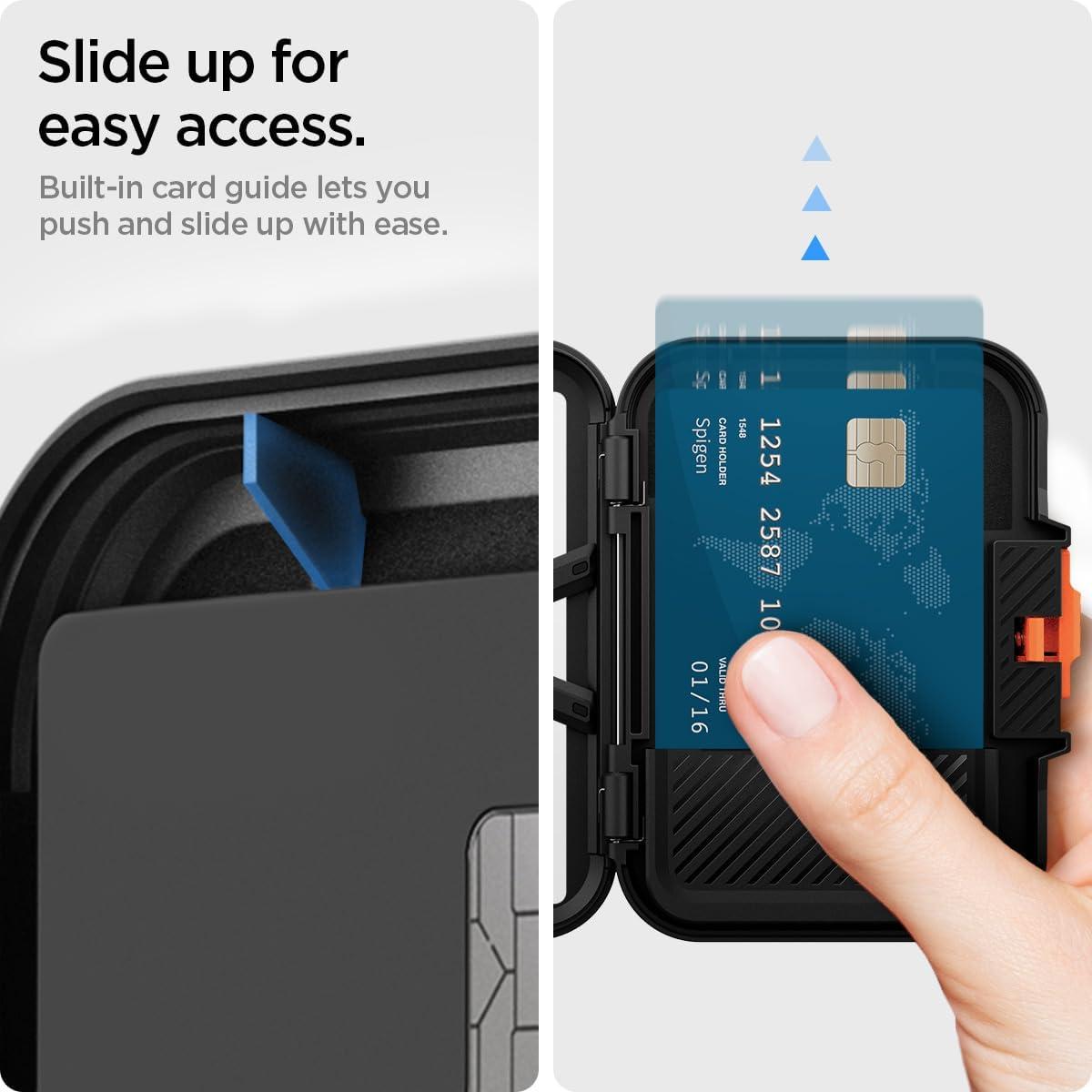 Spigen® Lock Fit (MagFit) AFA06031 MagSafe Card Holder Wallet - Black