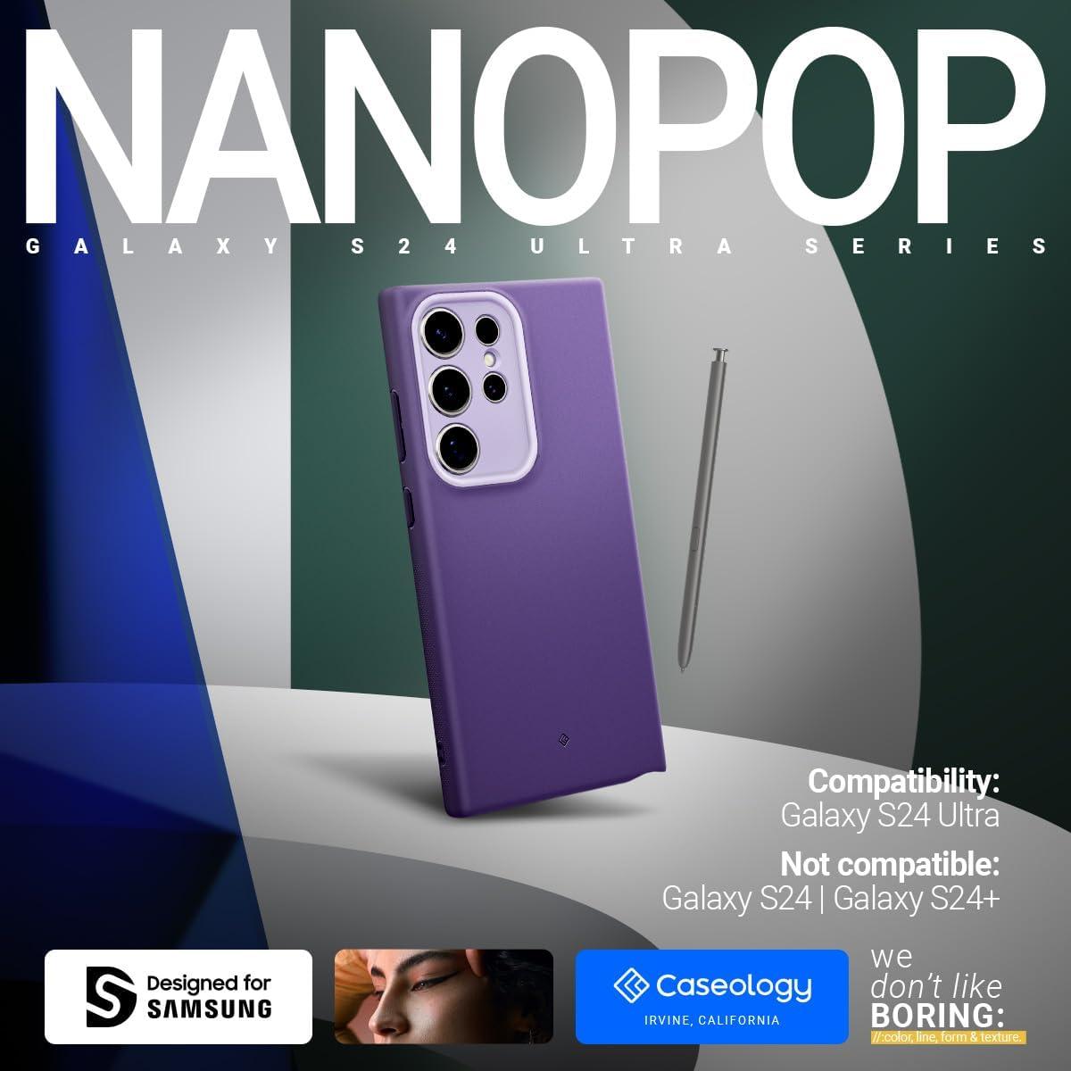 Spigen® Nano Pop by Caseology® Collection ACS07418 Samsung Galaxy S24 Ultra Case – Light Violet