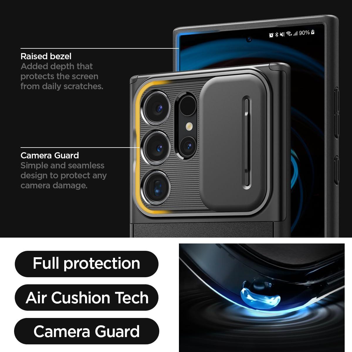 Spigen® Optik Armor™ ACS07313 Samsung Galaxy S24 Ultra Case - Black