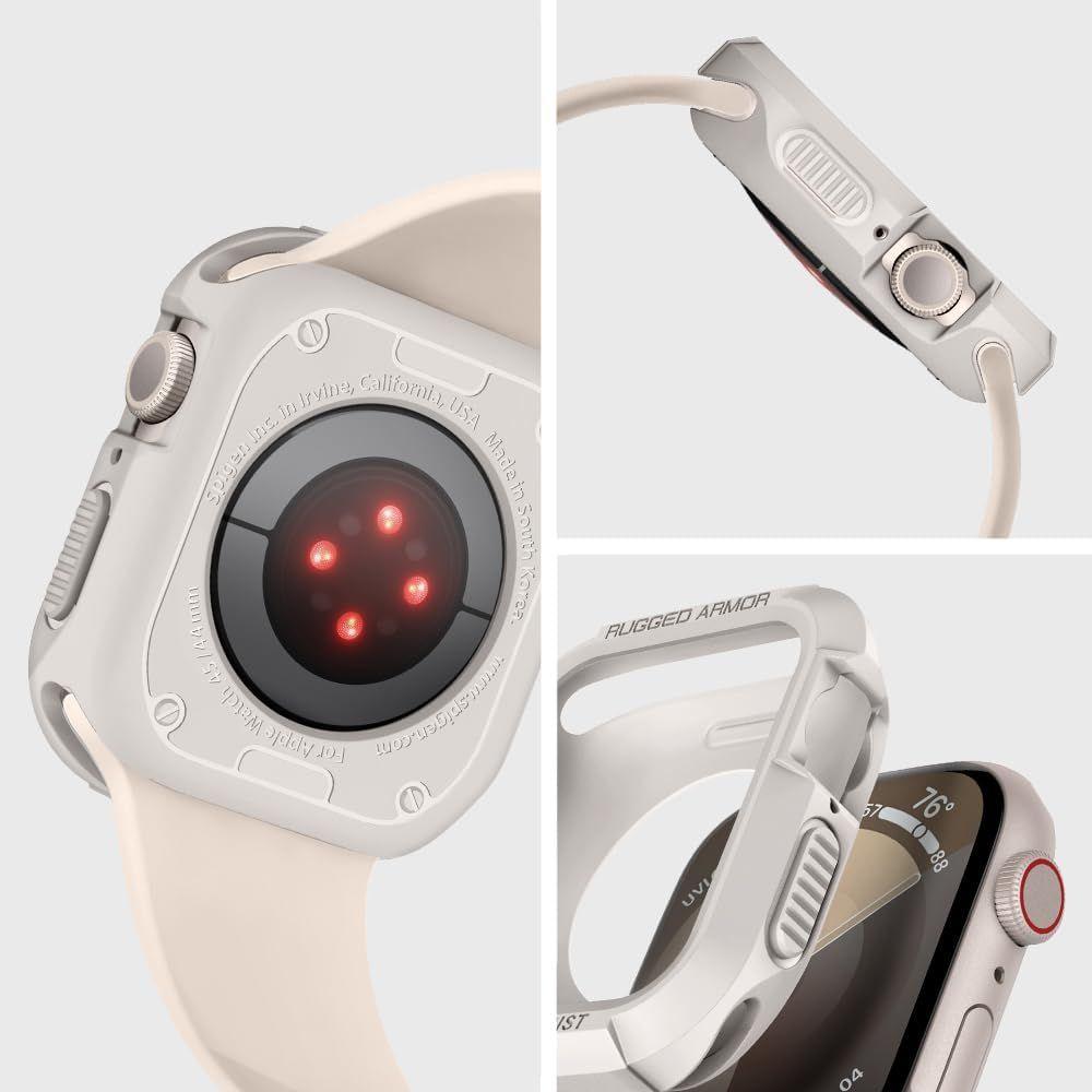Spigen® Rugged Armor™ ACS07379 Apple Watch Series 9 / 8 / SE 2 / 7 / 6 / SE / 5 / 4 (45mm / 44mm) Case – Dune Beige