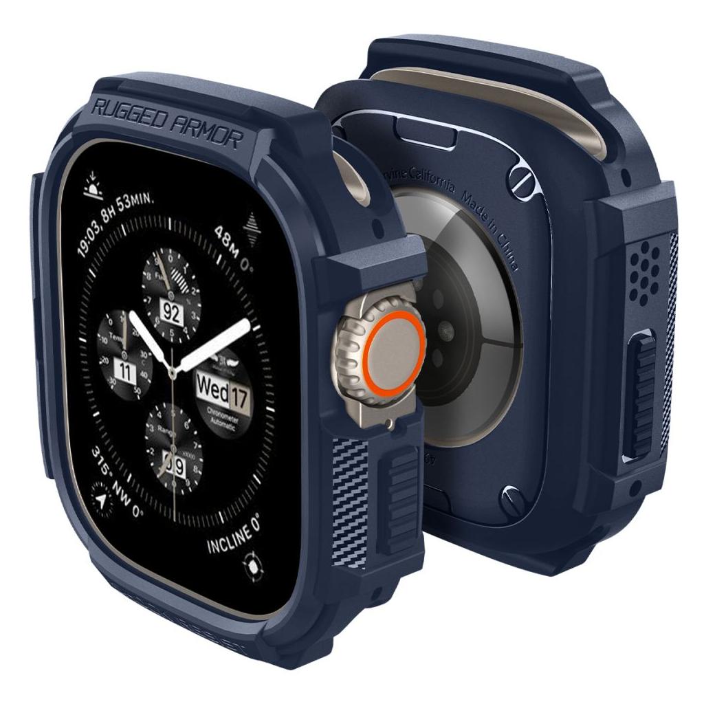 Spigen® Rugged Armor™ ACS07382 Apple Watch Ultra 2 / Ultra (49mm) Case - Navy Blue