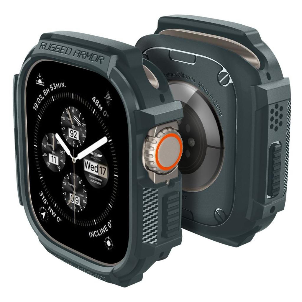 Spigen® Rugged Armor™ ACS07383 Apple Watch Ultra 2 | Ultra (49mm) Case - Abyss Green