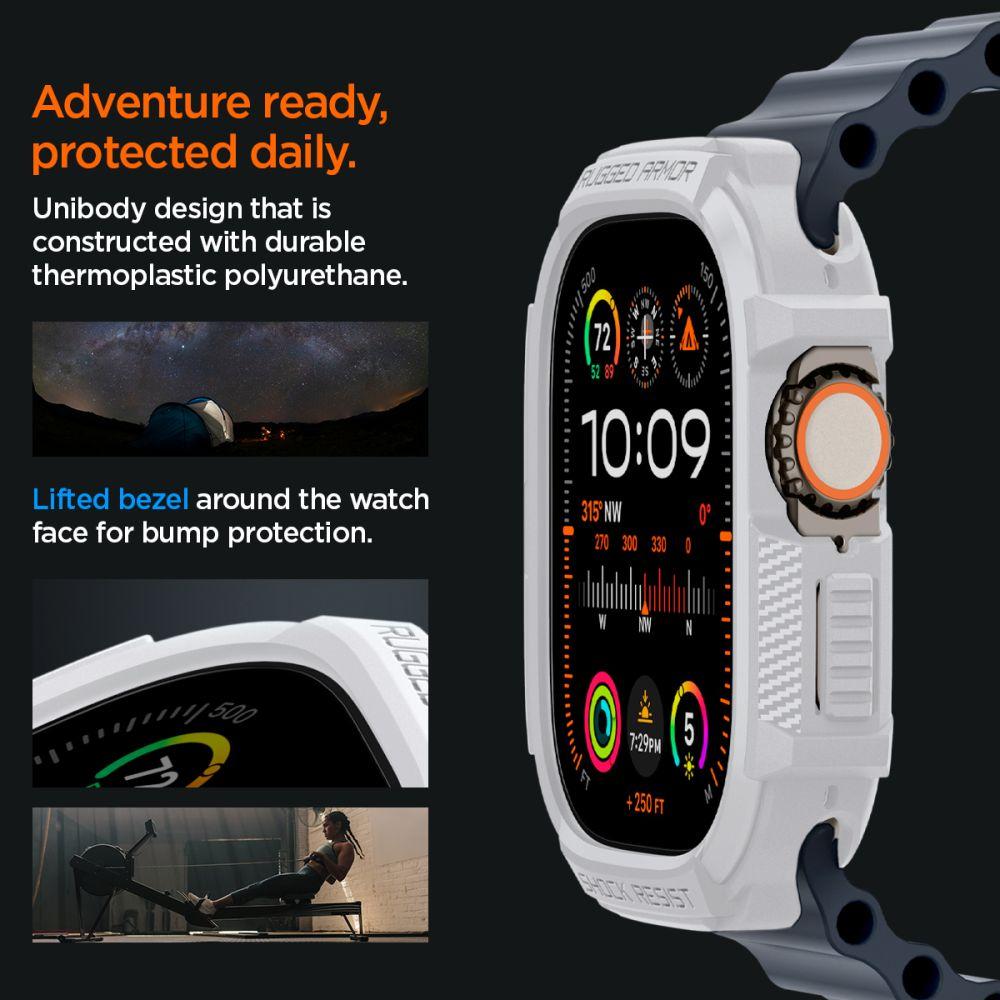 Spigen® Rugged Armor™ ACS07384 Apple Watch Ultra 2 | Ultra (49mm) Case - White
