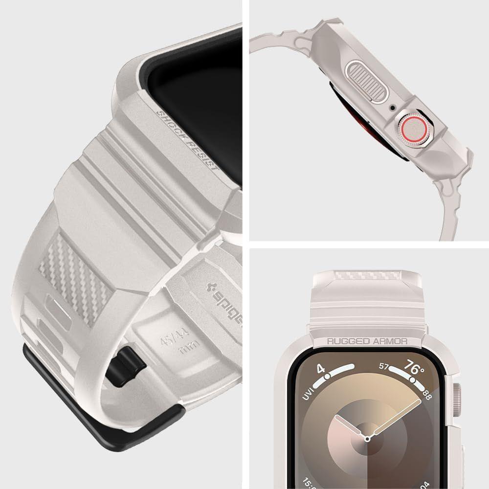 Spigen® Rugged Armor™ Pro ACS07386 Apple Watch Series 9 / 8 / SE 2 / 7 / 6 / SE / 5 / 4 (45mm / 44mm) Case – Dune Beige