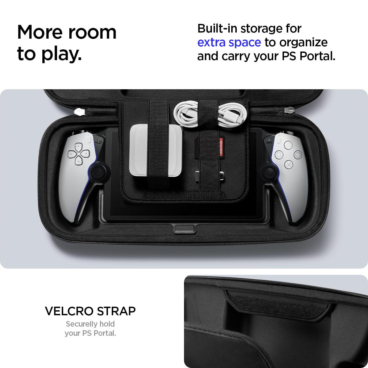 Spigen® Rugged Armor™ Pro Pouch AFA07236 PlayStation Portal Case - Black