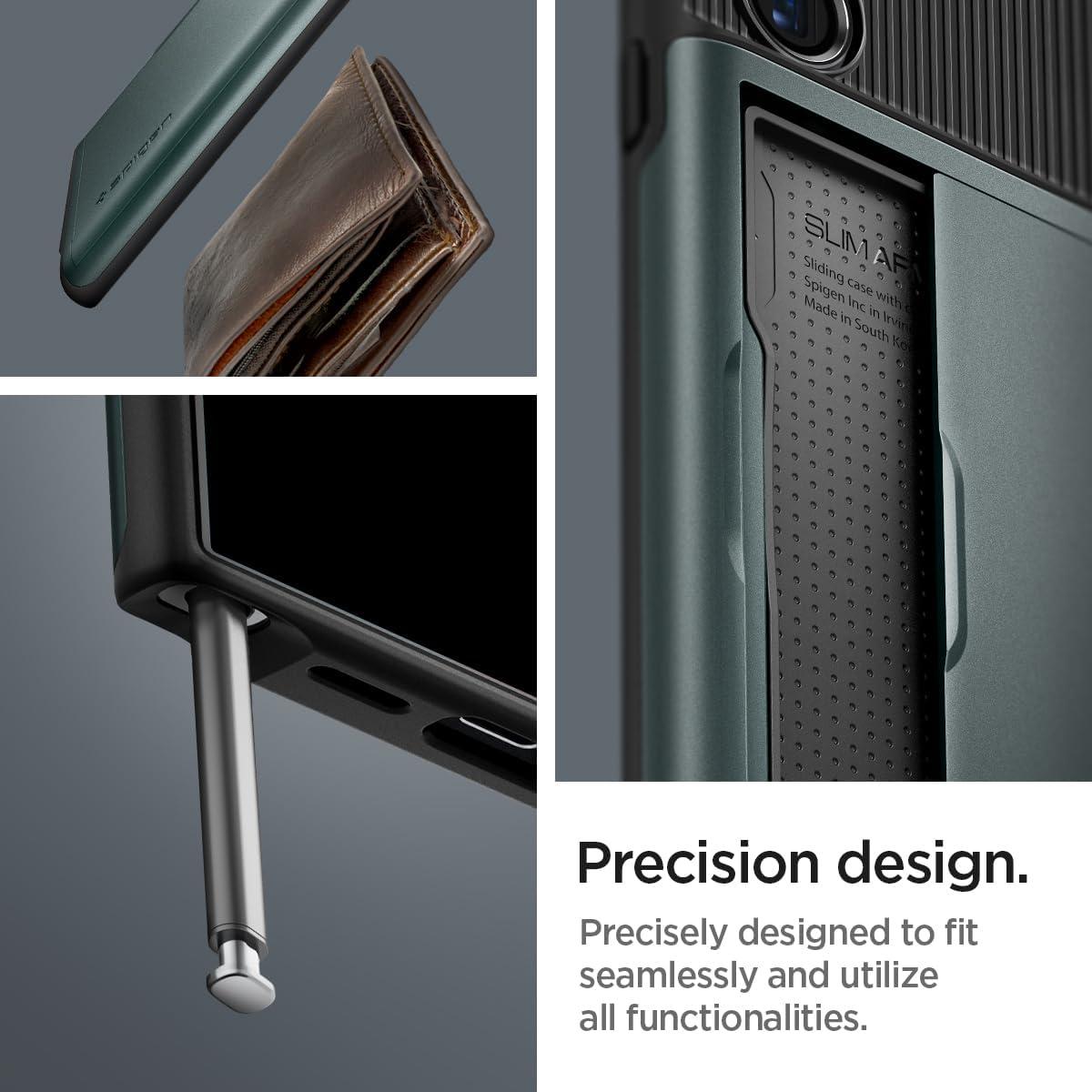 Spigen® Slim Armor™ CS ACS07307 Samsung Galaxy S24 Ultra Case - Abyss Green