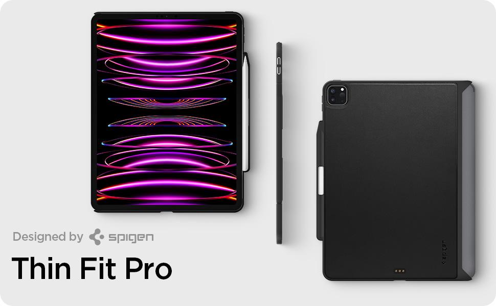 Spigen® Thin Fit™ Pro ACS05468 iPad Pro 12.9-inch (2022/2021) Case - Black