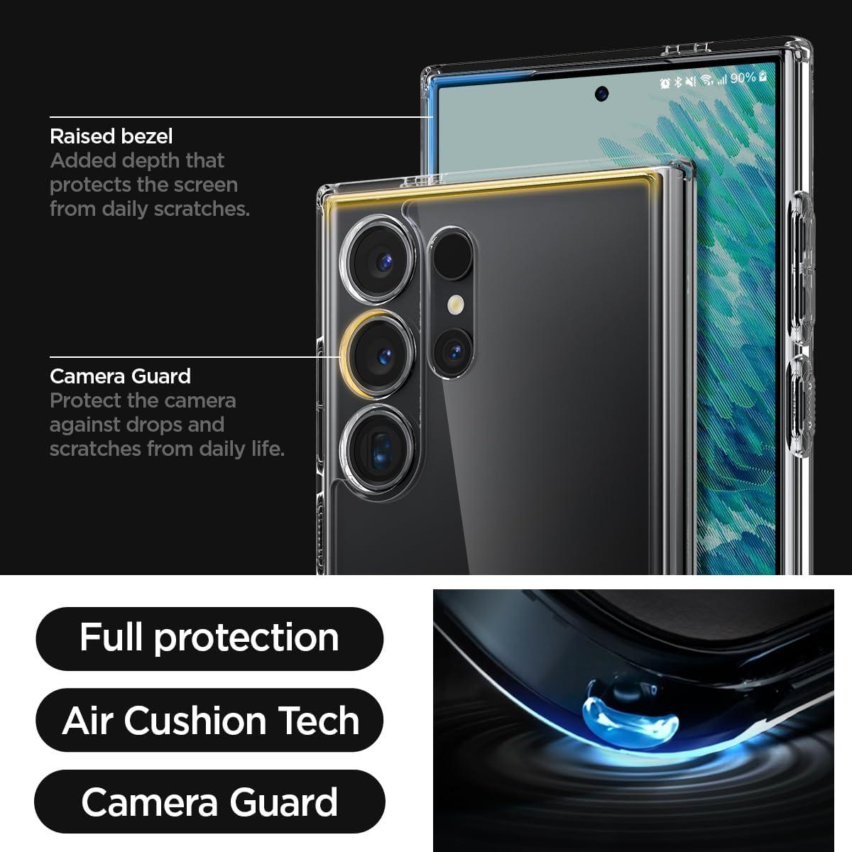 Spigen® Ultra Hybrid™ ACS07292 Samsung Galaxy S24 Ultra Case - Crystal Clear