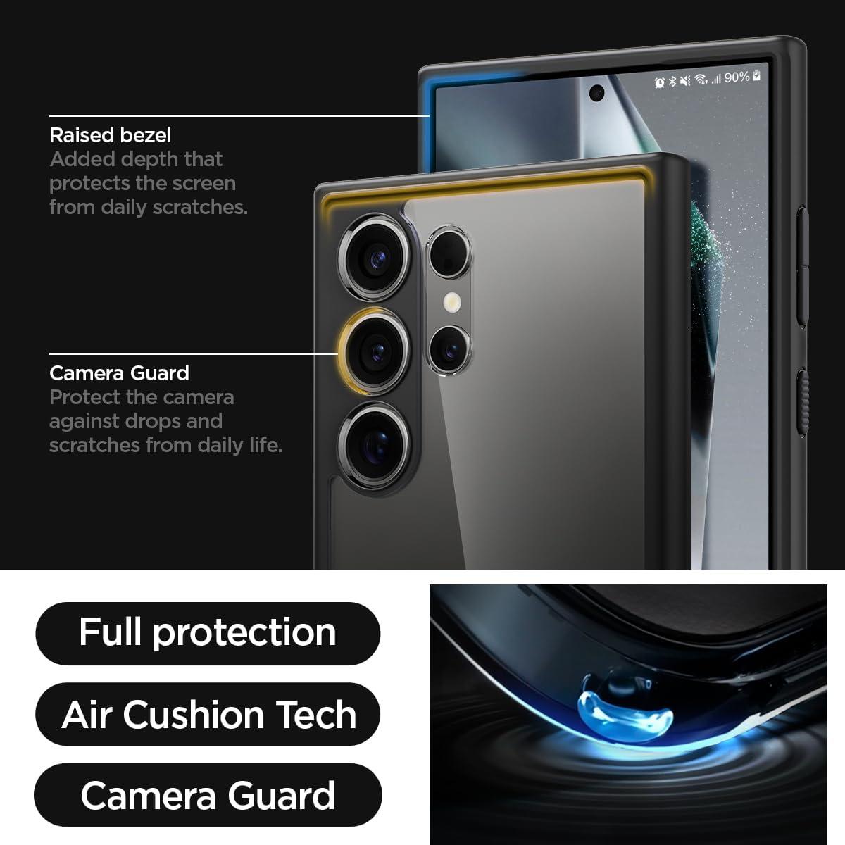 Spigen® Ultra Hybrid™ ACS07295 Samsung Galaxy S24 Ultra Case - Matte Black