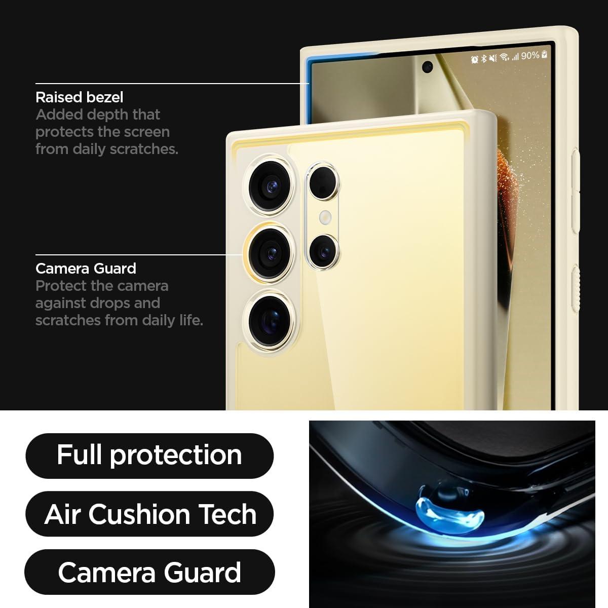 Spigen® Ultra Hybrid™ ACS07415 Samsung Galaxy S24 Ultra Case - Mute Beige