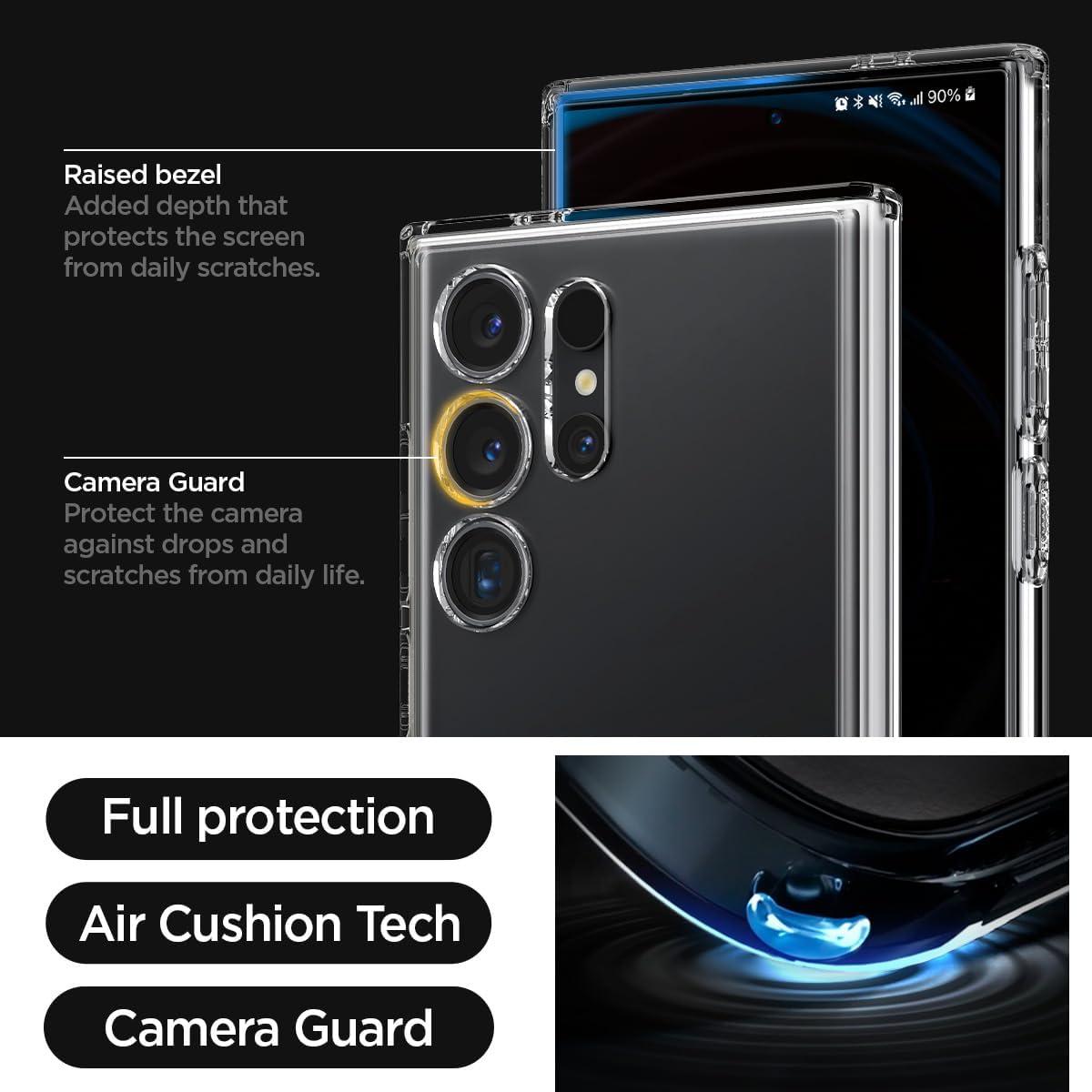 Spigen® Ultra Hybrid™ S ACS07299 Samsung Galaxy S24 Ultra Case - Crystal Clear