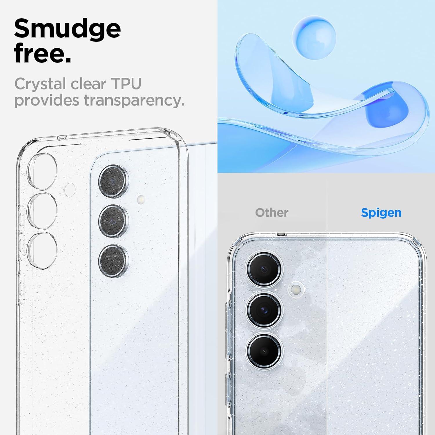 Spigen® Liquid Crystal™ Glitter ACS07538 Samsung Galaxy A55 Case - Crystal Quartz