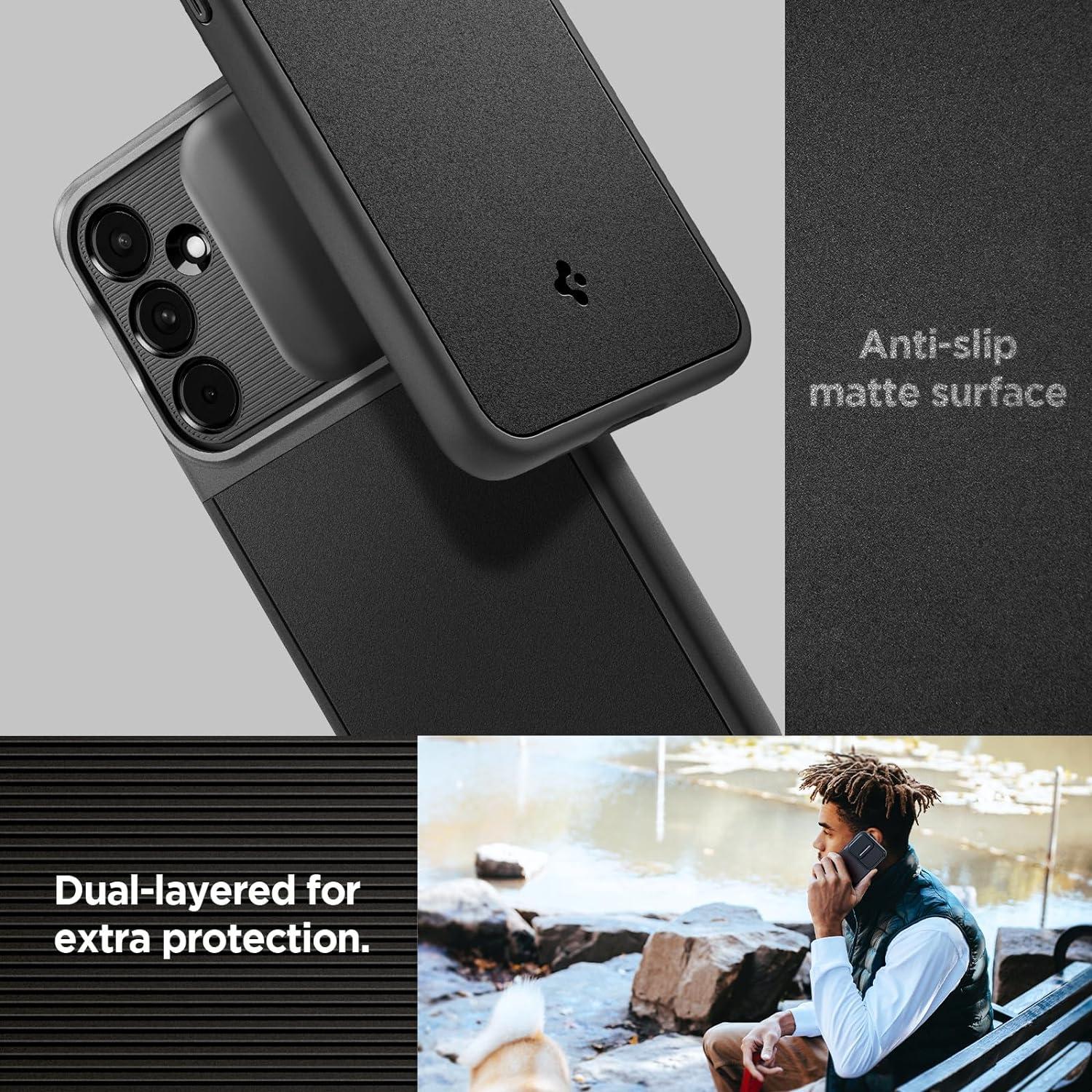 Spigen® Optik Armor™ ACS07535 Samsung Galaxy A55 Case - Black