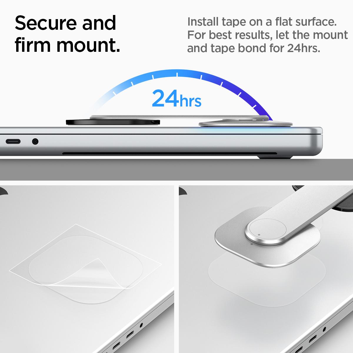 Spigen® S312 OneTap Monitor / Laptop Mount (MagFit) AMP06049 MagSafe Stand - Silver