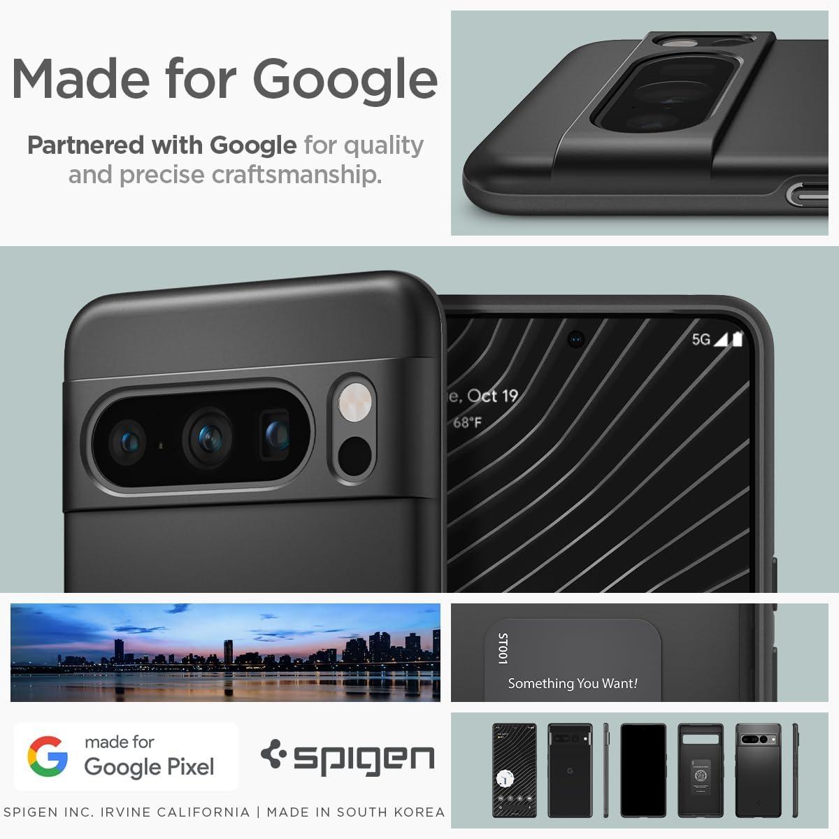 Spigen® Thin Fit™ ACS06325 Google Pixel 8 Pro Case - Black