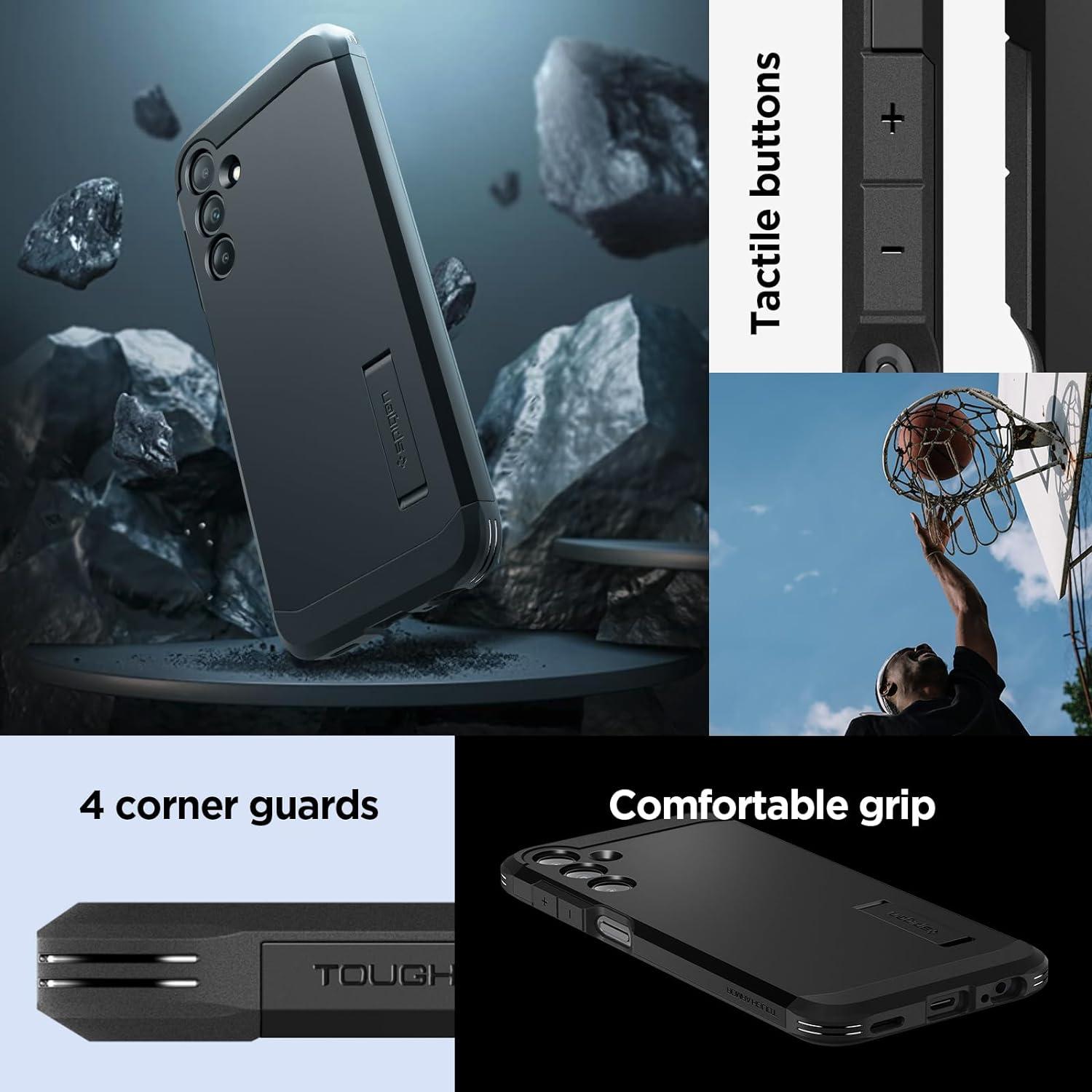 Spigen® Tough Armor™ ACS07242 Samsung Galaxy A15 5G | A15 4G Case - Black