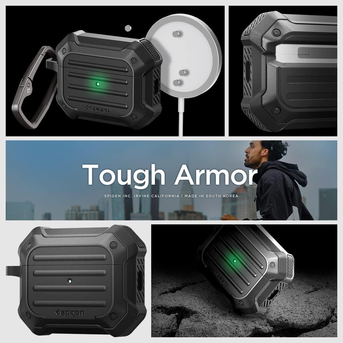 Spigen® Tough Armor™ (MagFit) ACS05480 Apple AirPods Pro 2 Case - Black