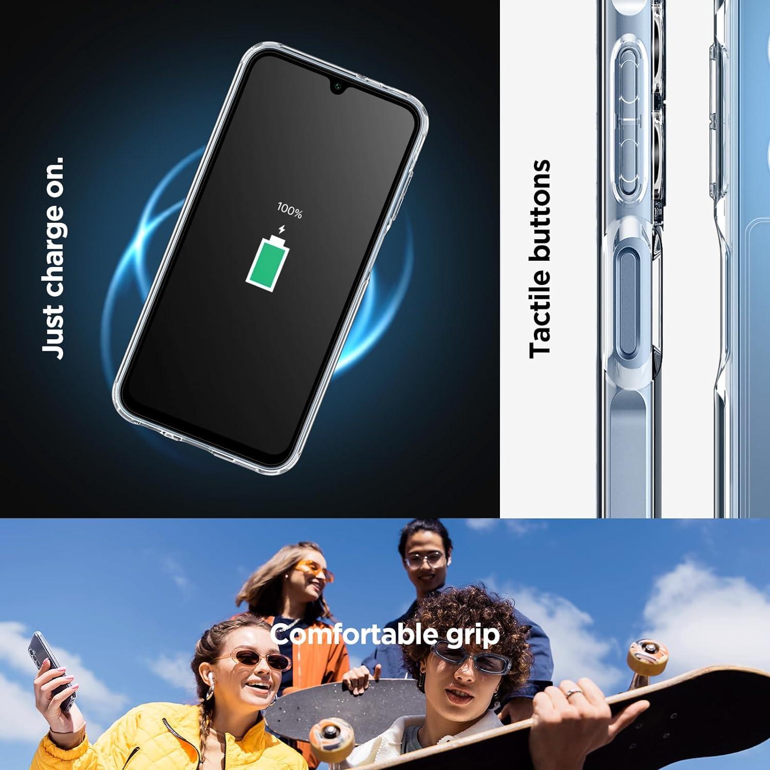 Spigen® Ultra Hybrid™ ACS07241 Samsung Galaxy A15 5G | A15 4G Case - Crystal Clear
