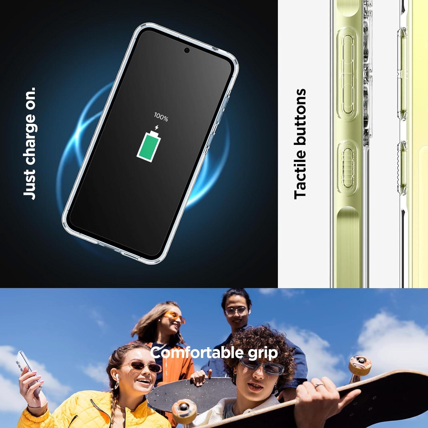 Spigen® Ultra Hybrid™ ACS07528 Samsung Galaxy A55 Case - Crystal Clear