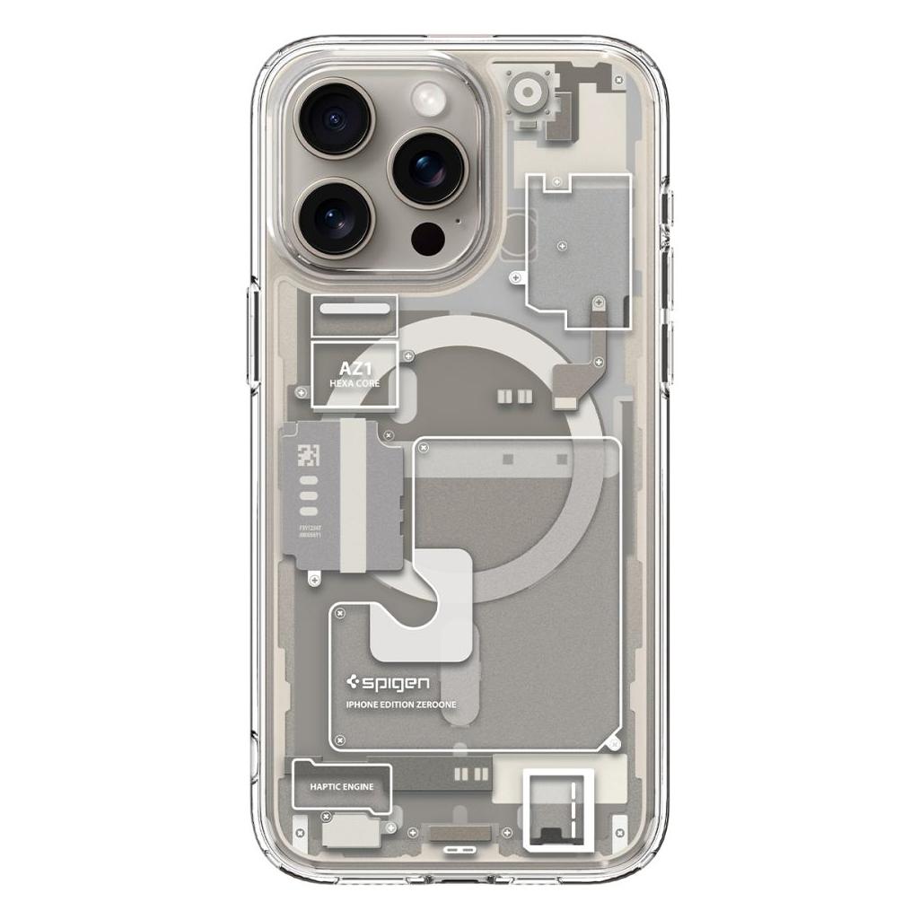 Spigen® Ultra Hybrid™ Zero One MagFit ACS07216 iPhone 15 Pro Case – Zero One Natural Titanium