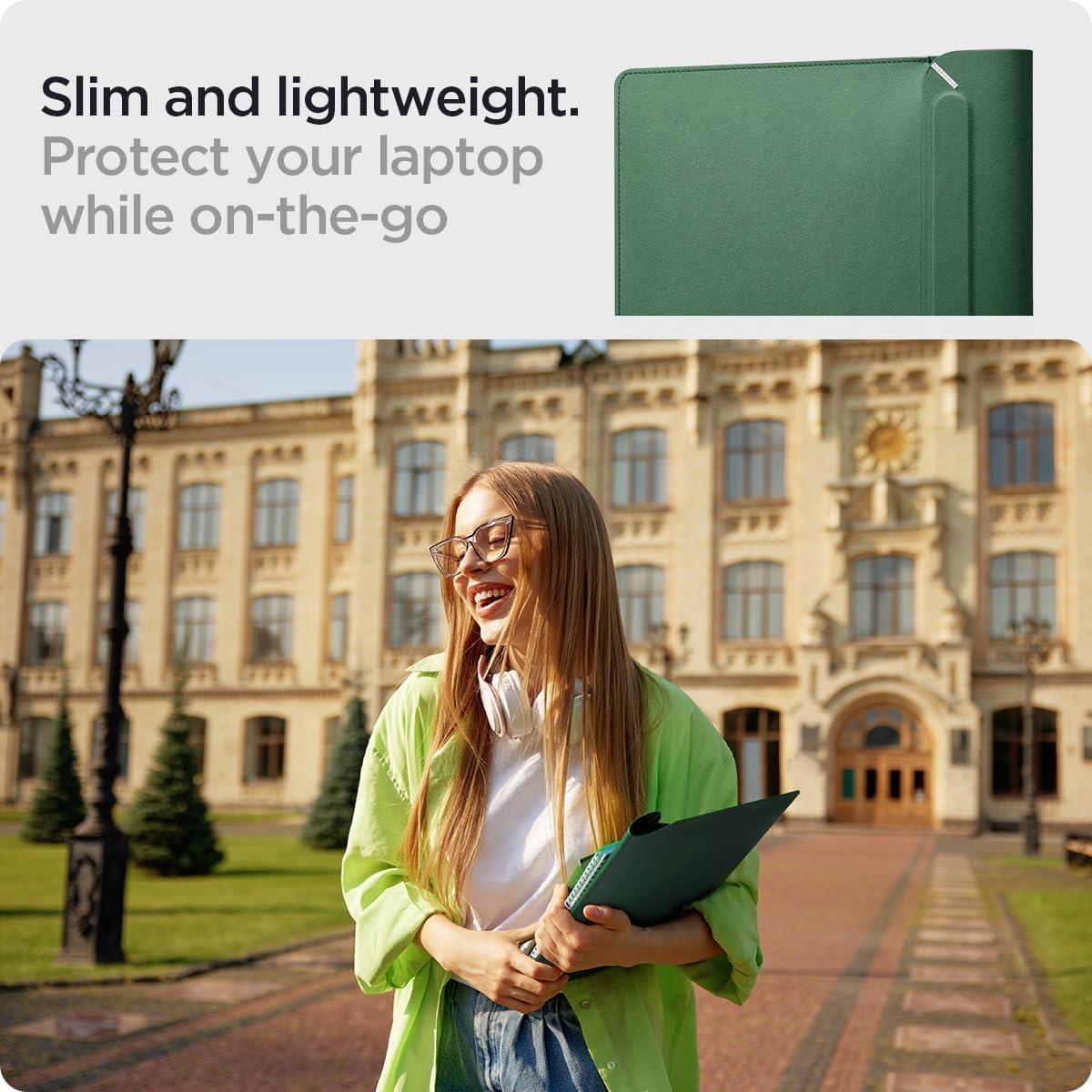 Spigen® Valentinus AFA06417 Laptop 14-inch | 13-inch Sleeve – Jeju Green