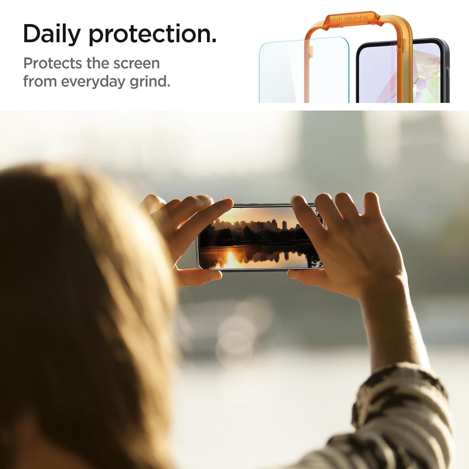 Spigen® (x2 Pack) GLAS.tR™ ALIGNmaster™ AGL07772 Samsung Galaxy A35 Premium Tempered Glass Screen Protector