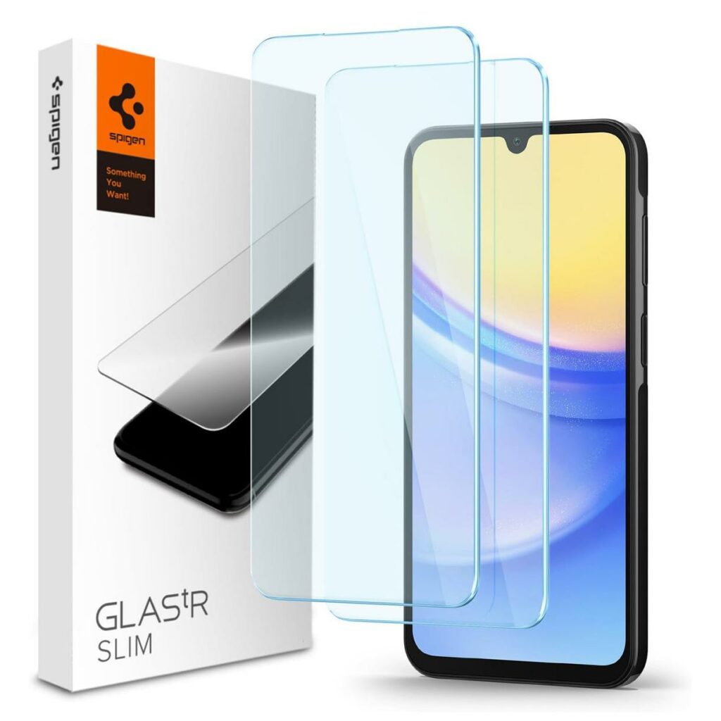 Spigen® (x2.Pack) GLAS.tR™ SLIM AGL07447 Samsung Galaxy A25 | A15 5G | A15 4G Premium Tempered Glass Screen Protector